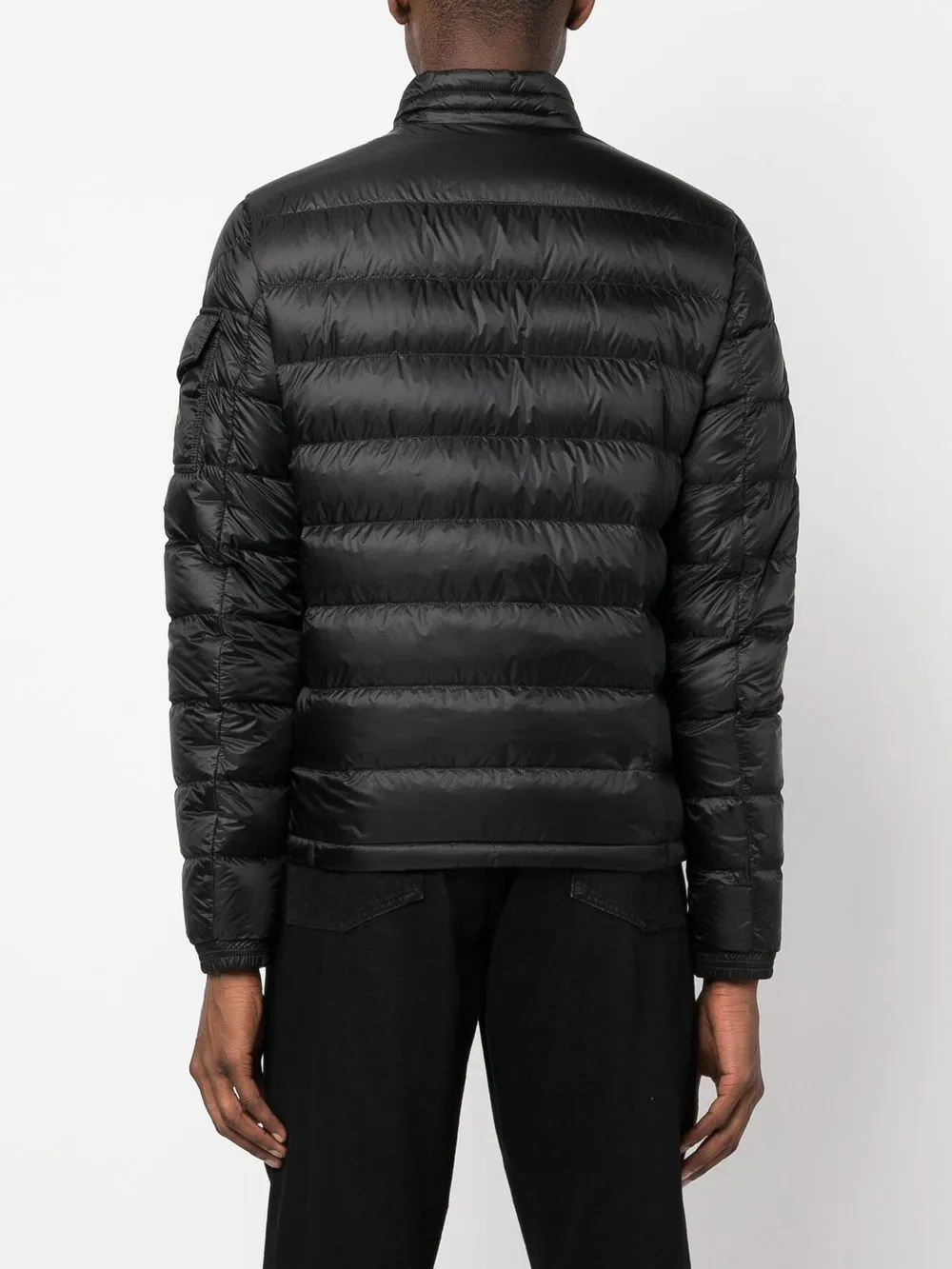 padded zip-up down jacket