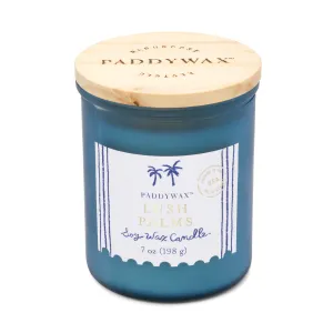 Paddywax Coastal Glass Candle Lush Palms Sea Blue 198g