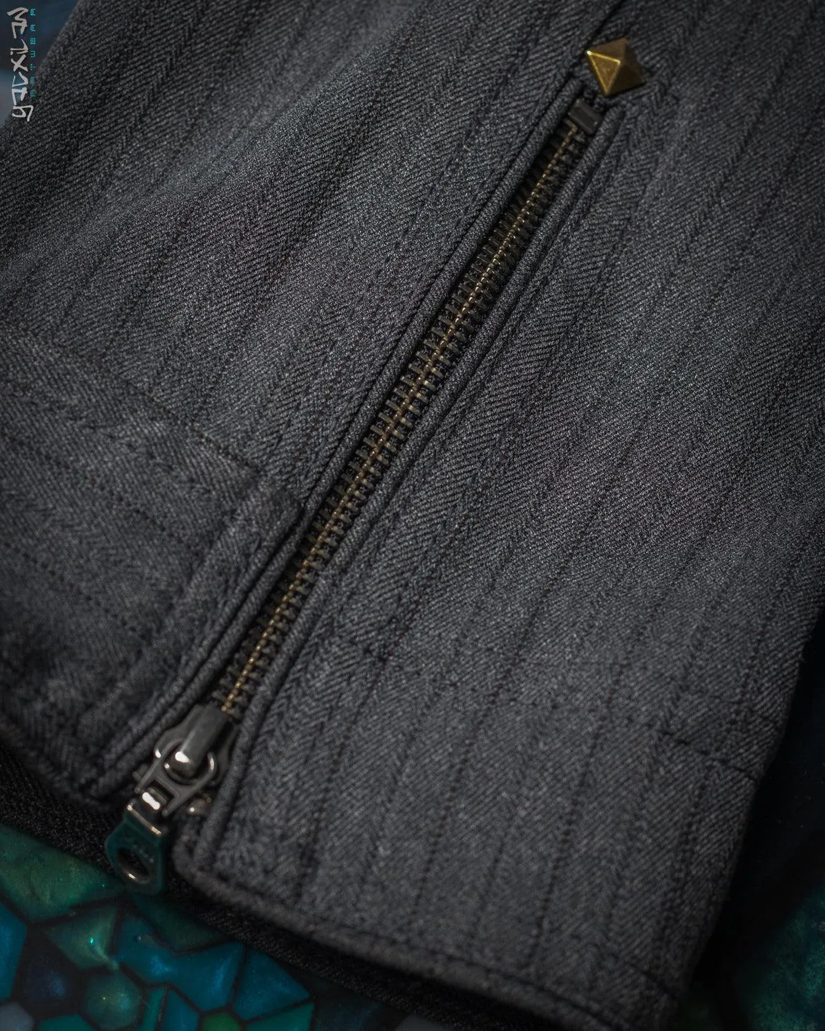Pants Men / TR Screenprint - Grey Strippes HERRINGBONE