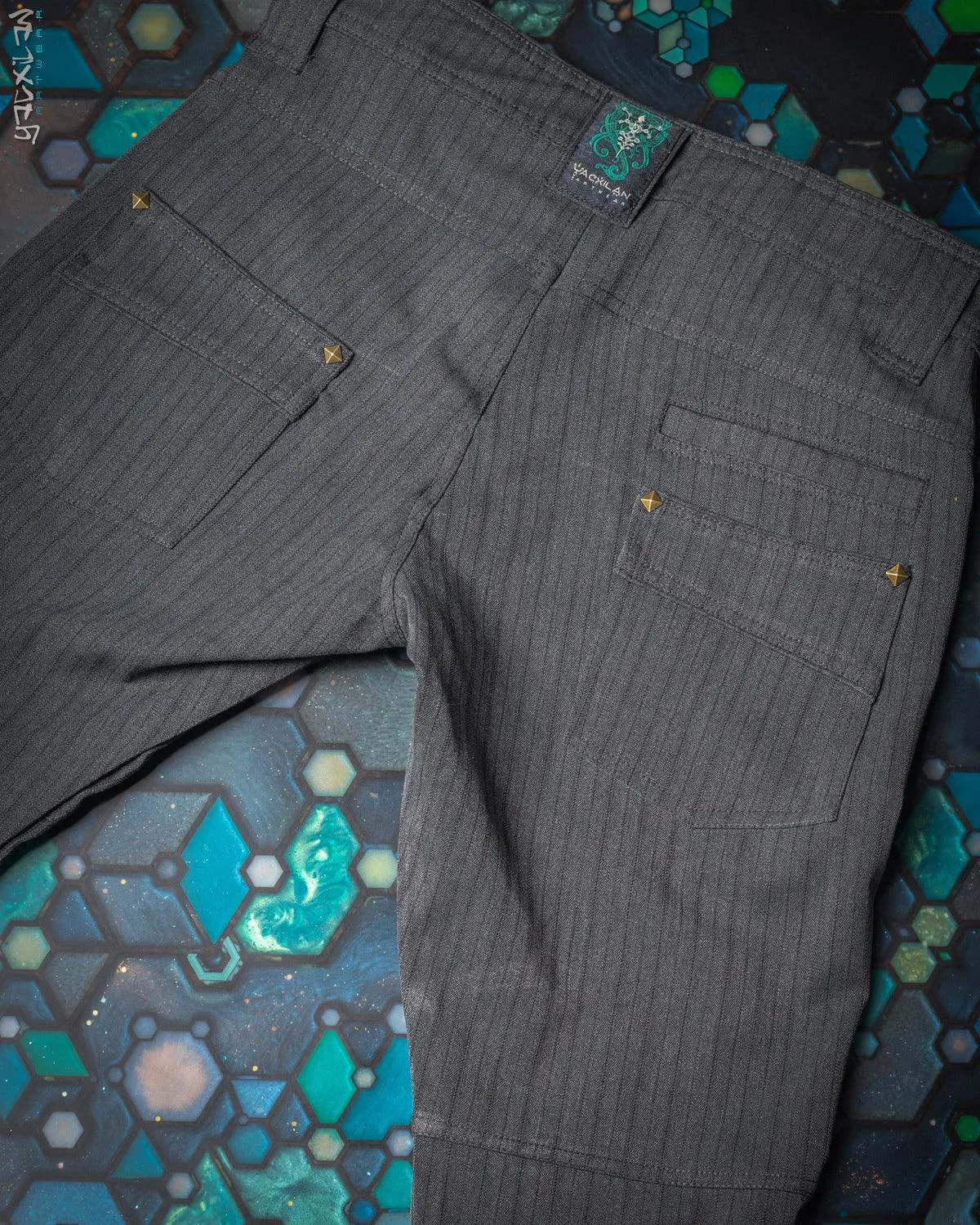 Pants Men / TR Screenprint - Grey Strippes HERRINGBONE