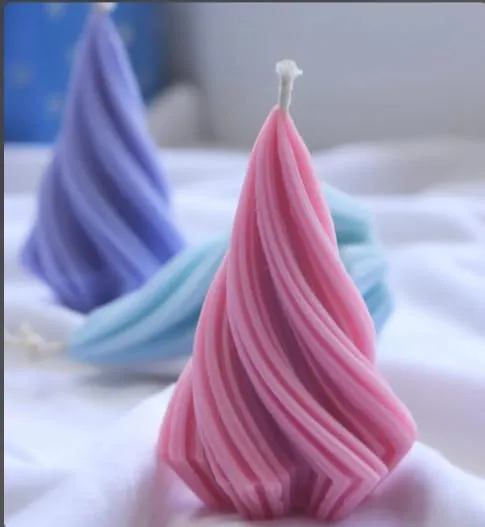 PICKKART Decorative Spiral Swirl Candles for Home, Wedding, Party, Birthday, Christmas, New Year (Multi)