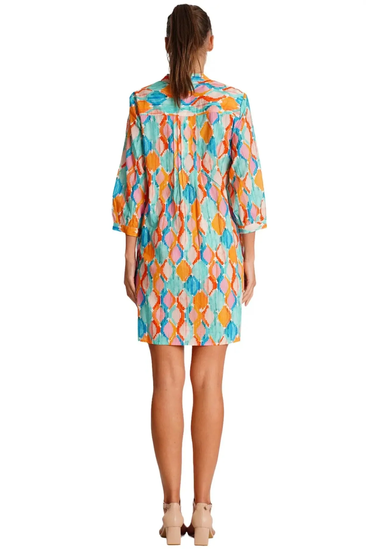 Pleated Mini Shirtdress