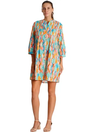 Pleated Mini Shirtdress