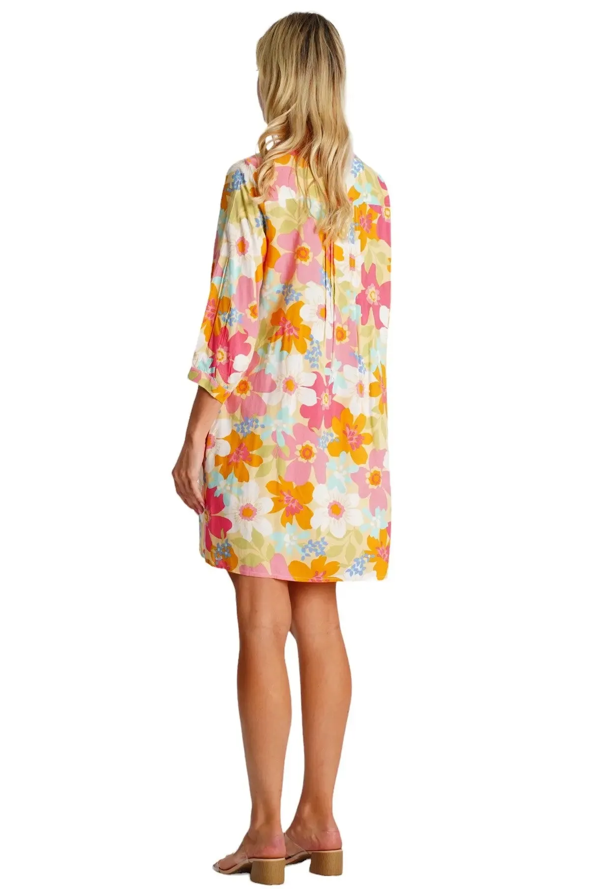 Pleated Mini Shirtdress