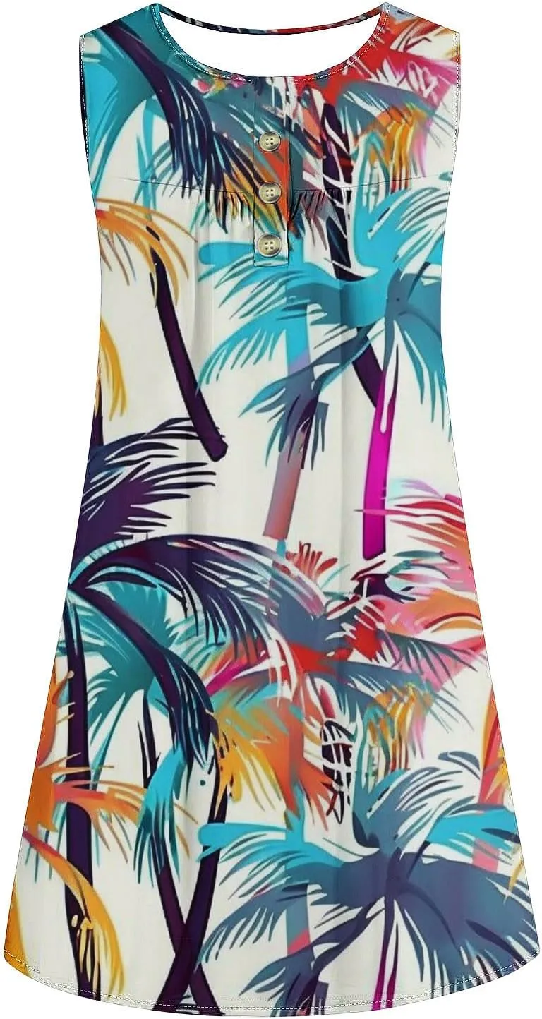 Plus Size Easter Dress Cotton Caftans for Women Midi Summer Dresses Button Dress for Women