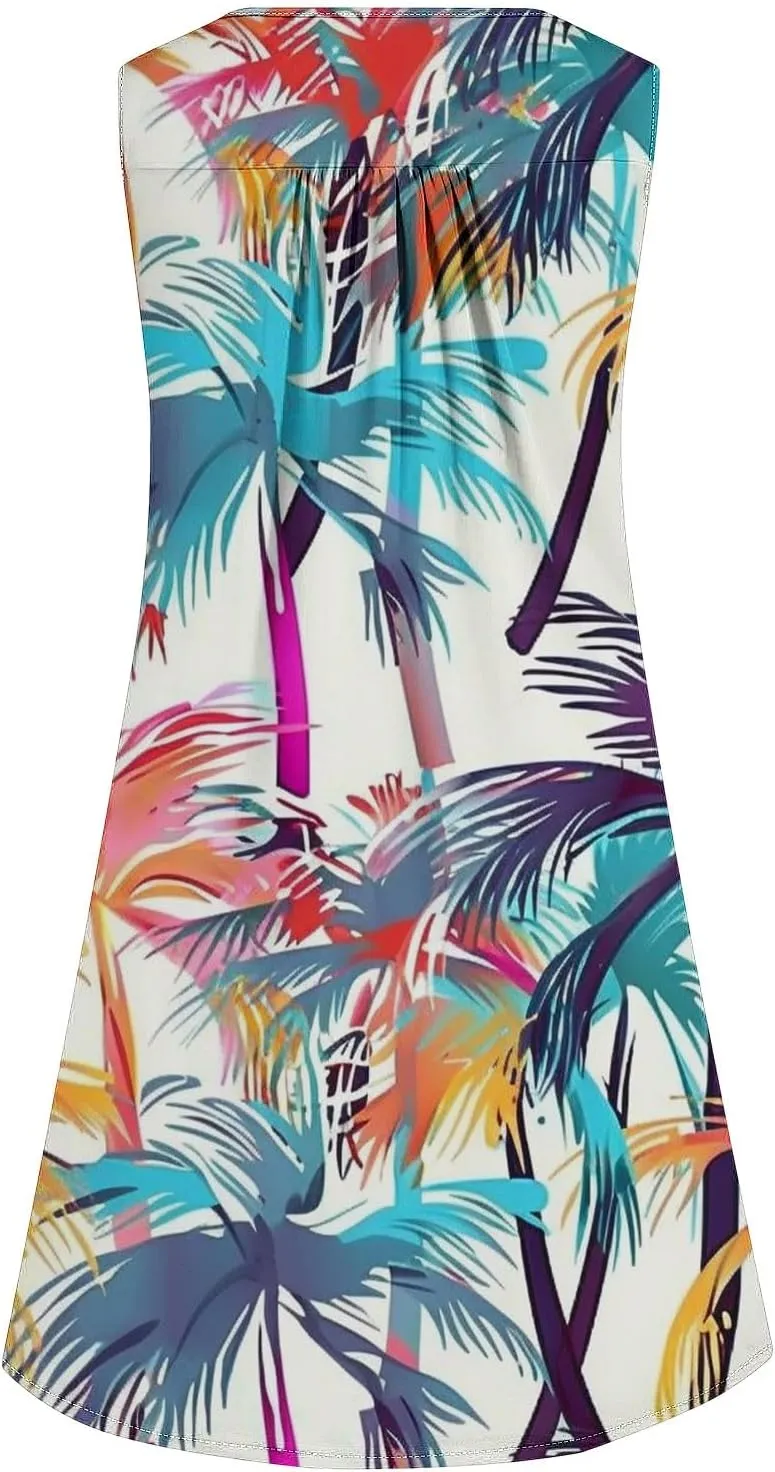 Plus Size Easter Dress Cotton Caftans for Women Midi Summer Dresses Button Dress for Women