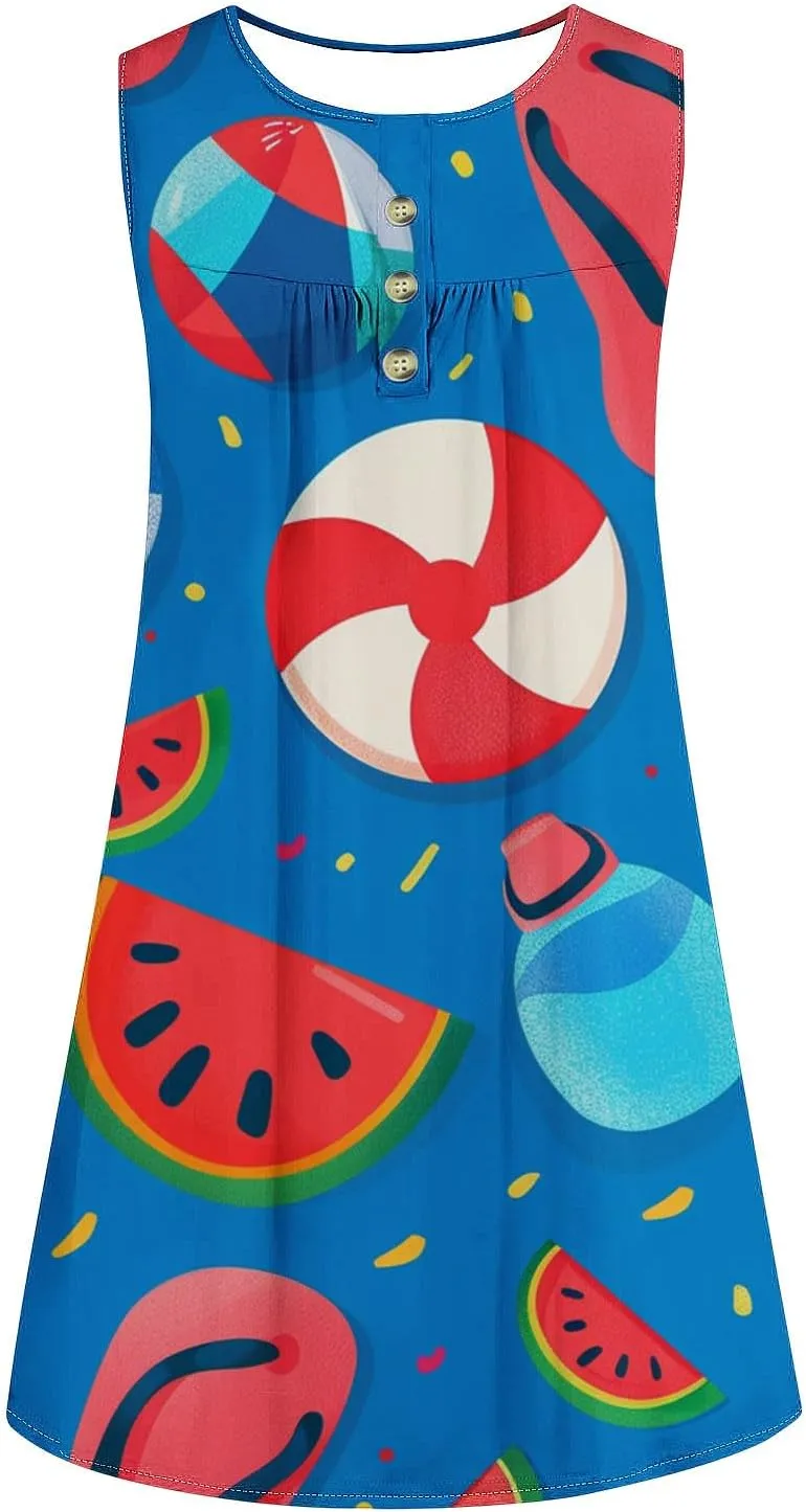 Plus Size Easter Dress Cotton Caftans for Women Midi Summer Dresses Button Dress for Women