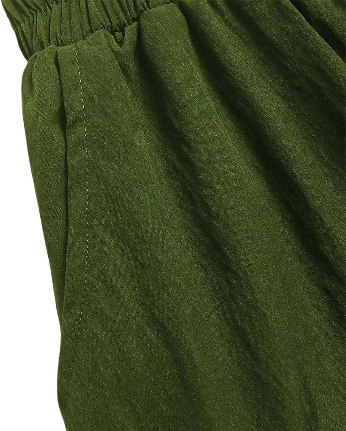 Pompon Bouffant Skirts for WomenBohemian Style Midi Skirt with Stretch A Line Trendy Summer Loose Skirts
