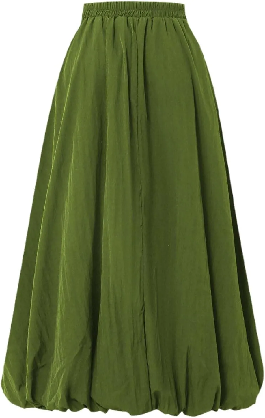 Pompon Bouffant Skirts for WomenBohemian Style Midi Skirt with Stretch A Line Trendy Summer Loose Skirts