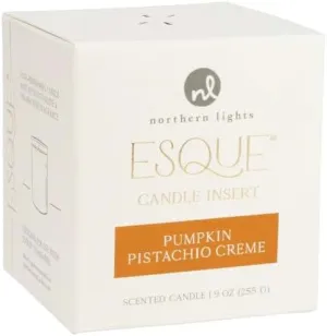 PUMPKIN PISTACHIO CREME by Northern Lights , ESQUE CANDLE INSERT 9 OZ