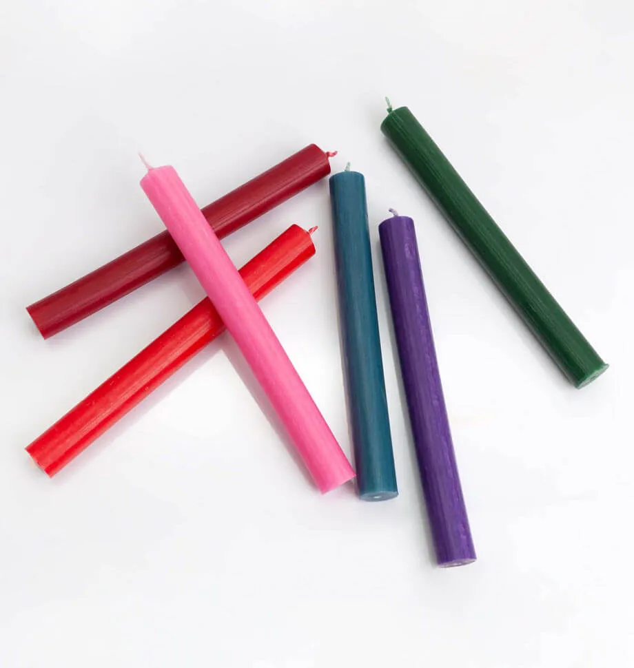Purple 8 inch Dinner Candles x 20