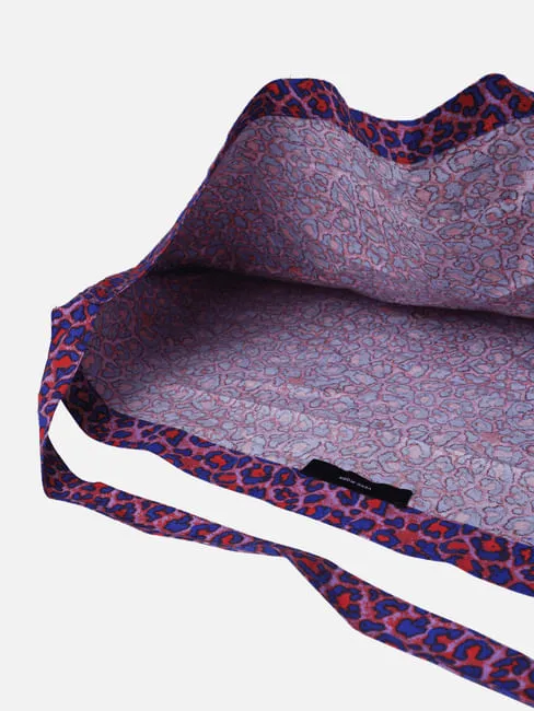 Purple Animal Print Cotton Tote Bag