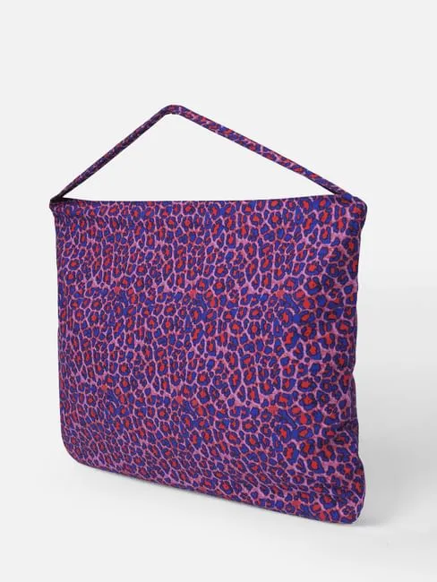 Purple Animal Print Cotton Tote Bag