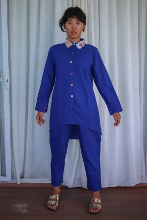 Recycled Blue Cotton Pants