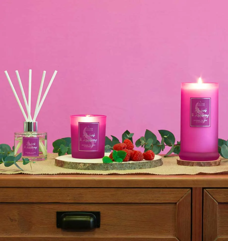Rhubarb and Raspberry Tealights