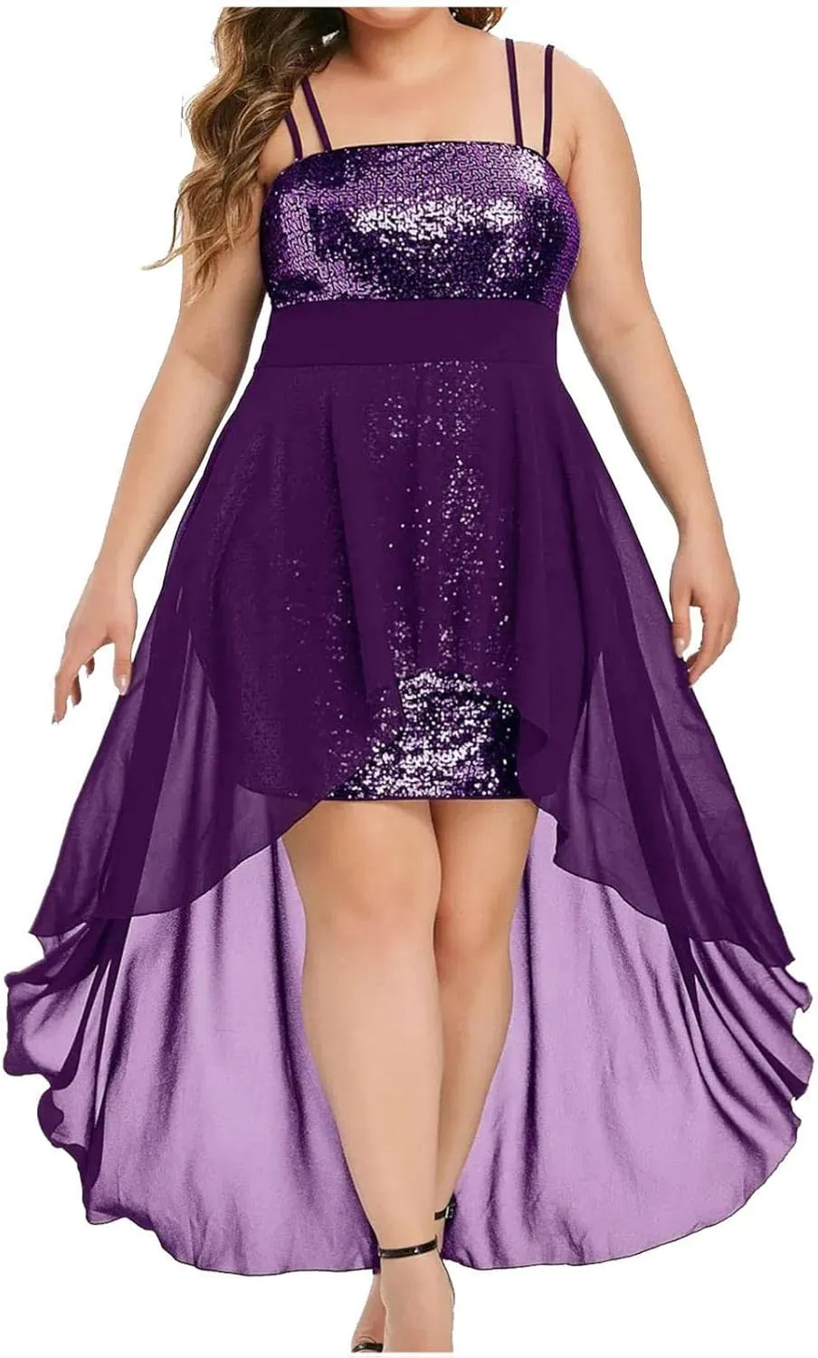 RKSTN Women's Sequin Loose Evening Dresses Plus Size Dress for Women Fashion Sexy Sling Swing Dress Summer Prom Ball Gown