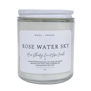 Rose Water Sky Candle by Wool & Indigo
