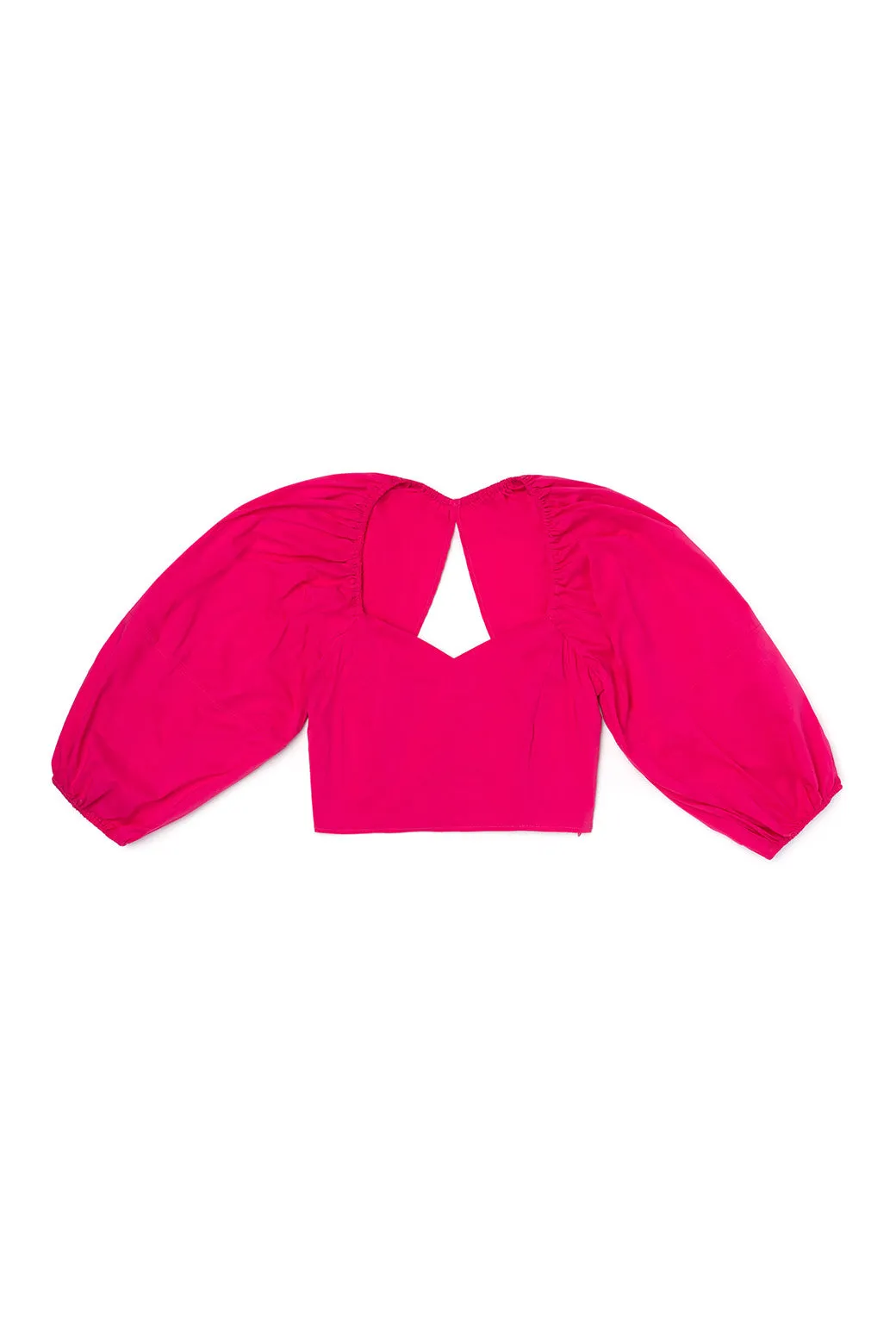 SAMPLE- Balloon Sleeve Bustier - Fuchsia