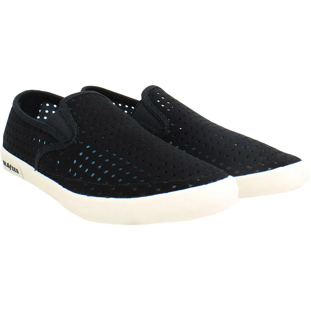 Seavees Baja Portal Womens Black Plimsolls