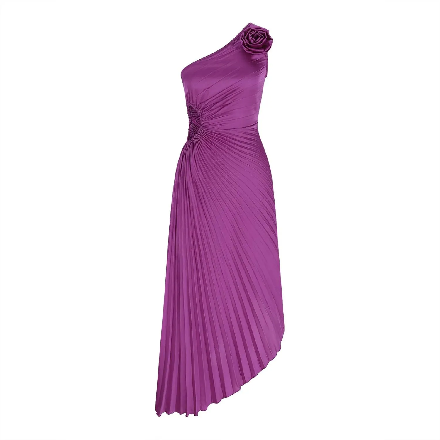Sexy Dresses for Women Floral Print one Shoulder Dress Ruffle Irregular Swing Hem Long Dress Cocktail Party Dresses