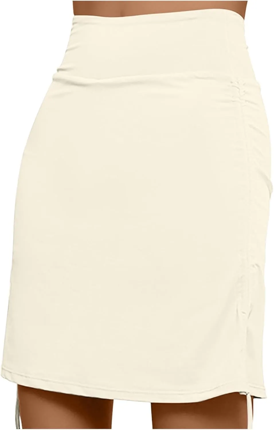 Skirts for Women High Waisted Lace Up Yoga Mini Skirts Gym Fashion Stretch Athletic Drawstring Skirts Outfits