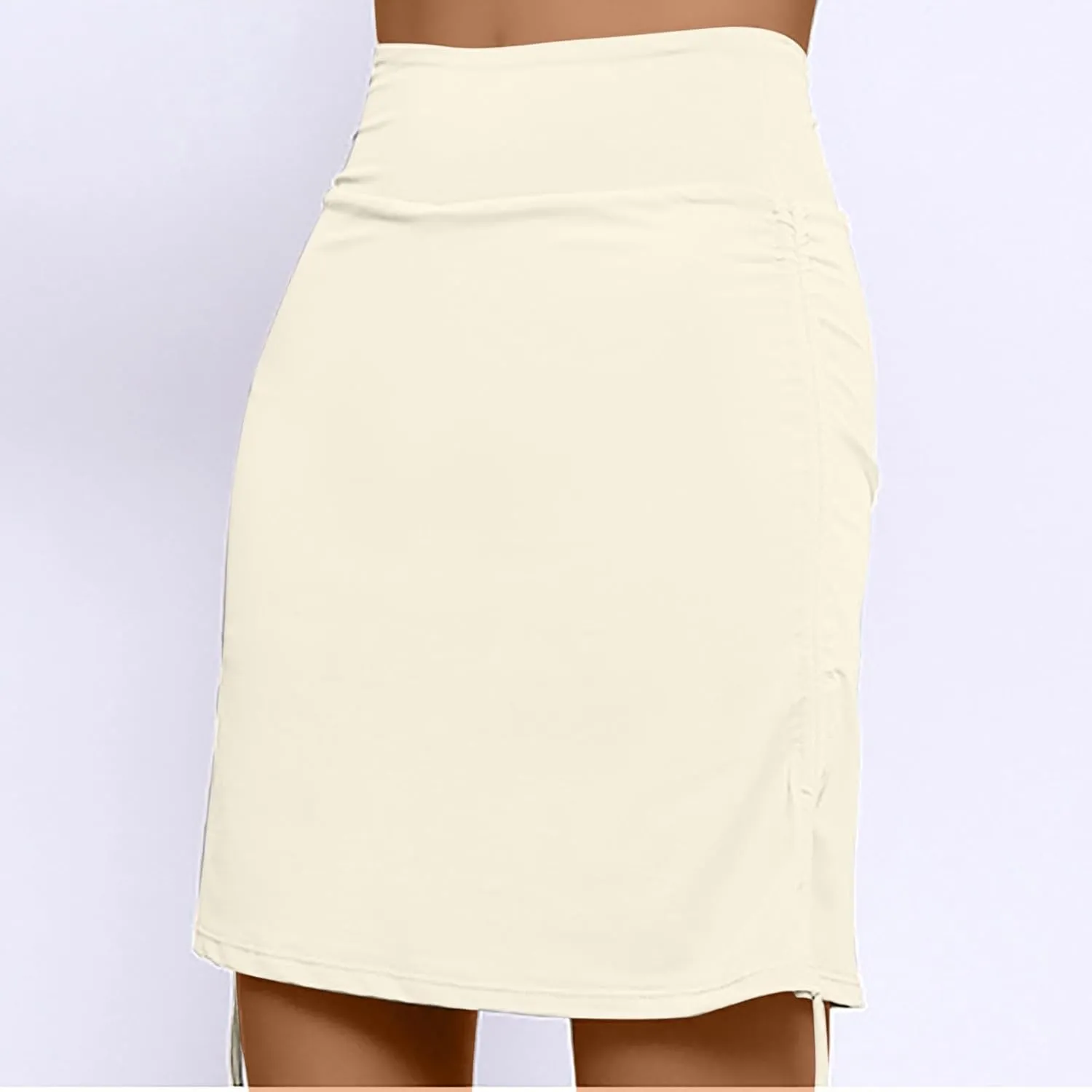 Skirts for Women High Waisted Lace Up Yoga Mini Skirts Gym Fashion Stretch Athletic Drawstring Skirts Outfits