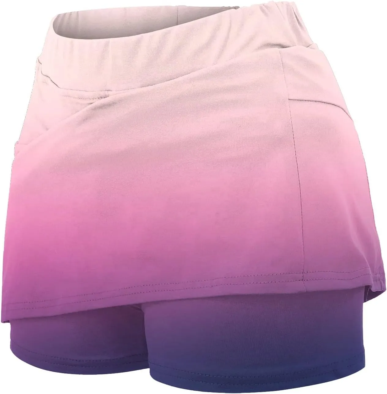 Skorts for Women with Pockets Tummy Control Lightweight High Waisted Tennis Shorts for Sports Running Yoga Skirt with Short