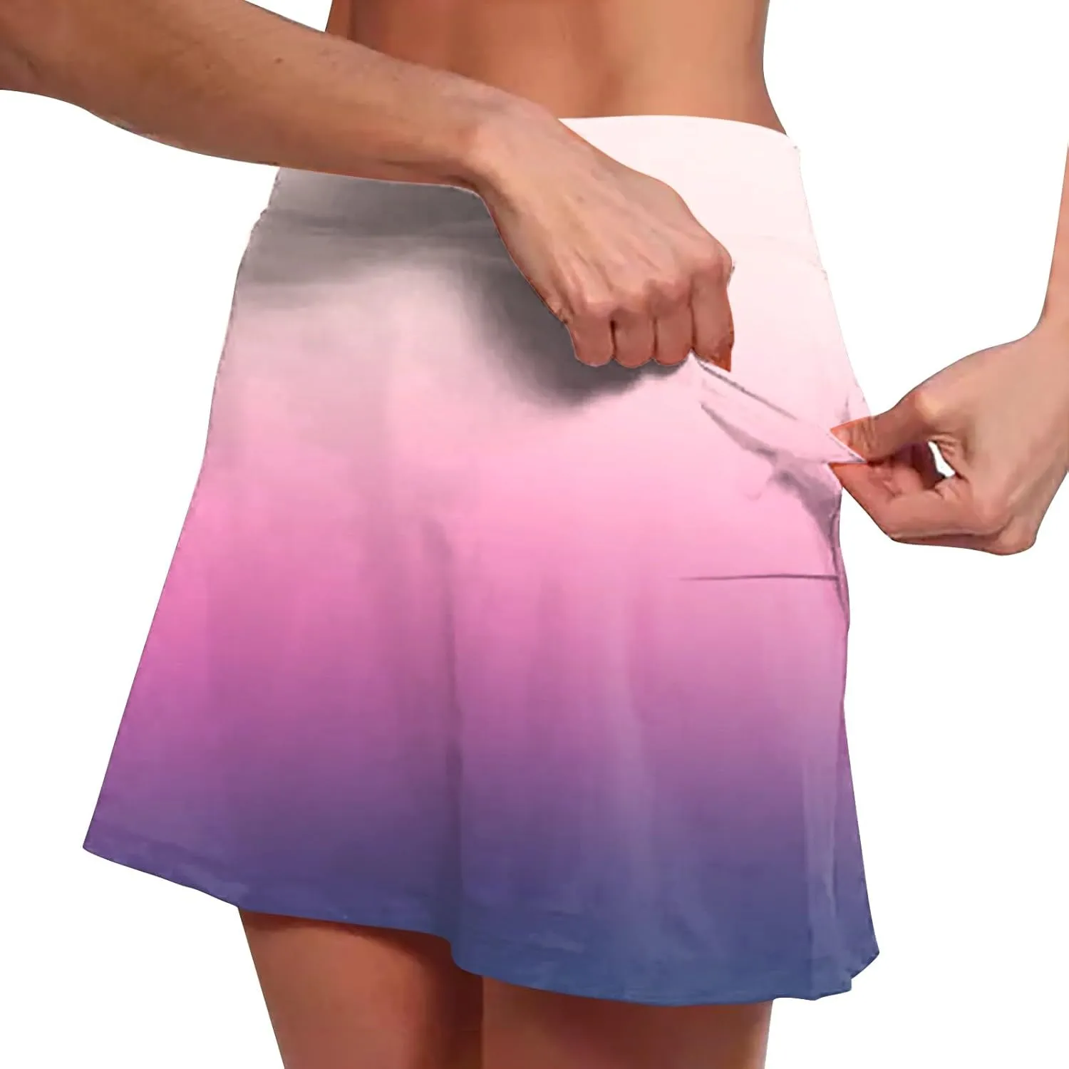 Skorts for Women with Pockets Tummy Control Lightweight High Waisted Tennis Shorts for Sports Running Yoga Skirt with Short