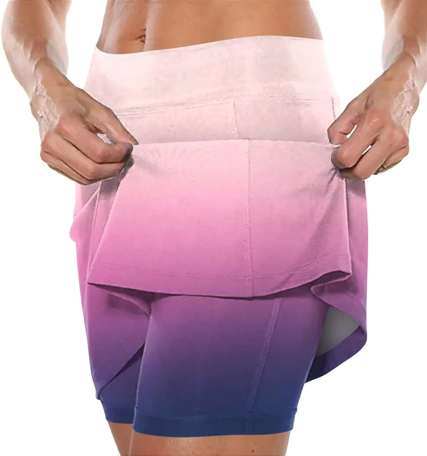 Skorts for Women with Pockets Tummy Control Lightweight High Waisted Tennis Shorts for Sports Running Yoga Skirt with Short