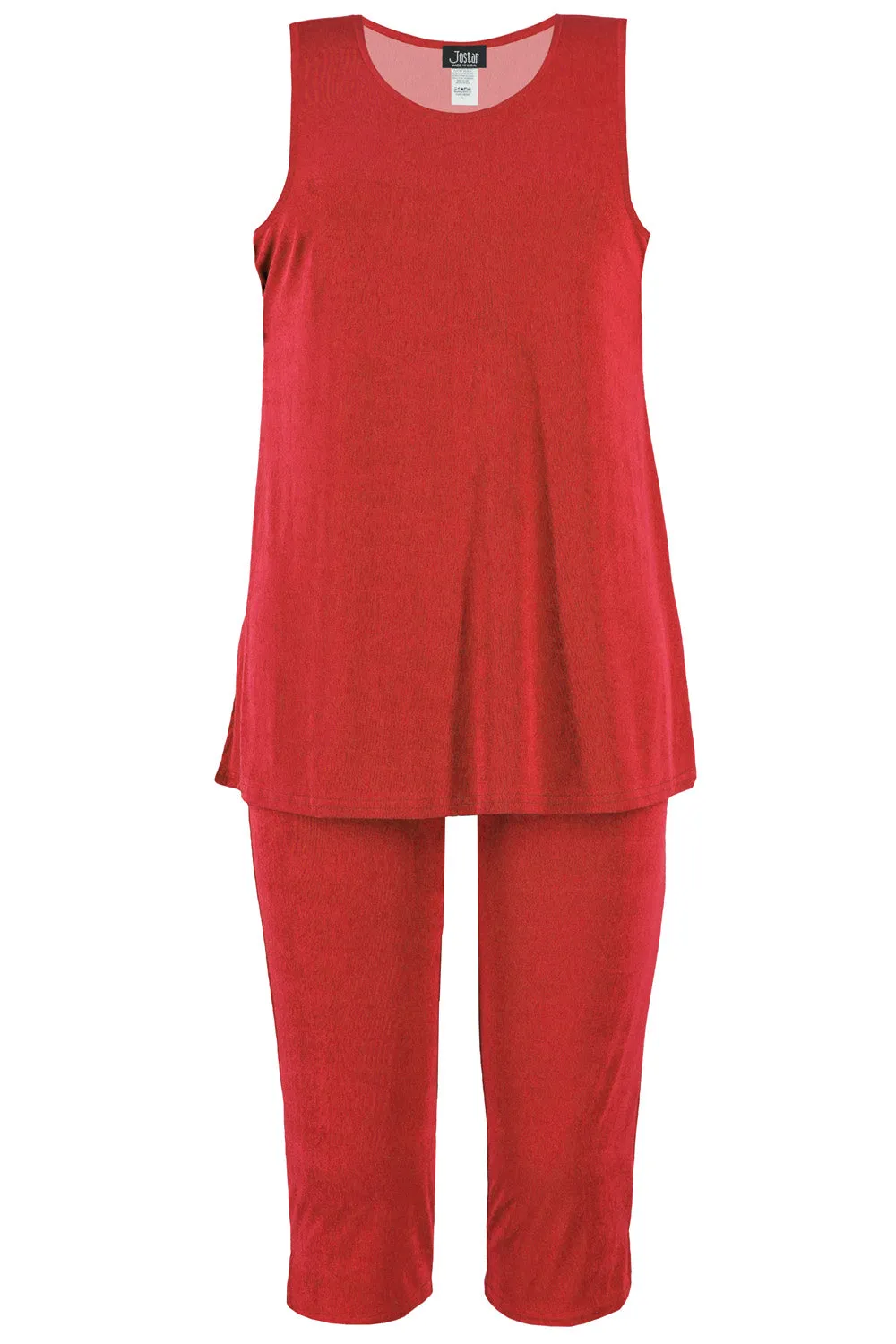 Stretchy Tank Capri Pant Set-9002BN-TRS1
