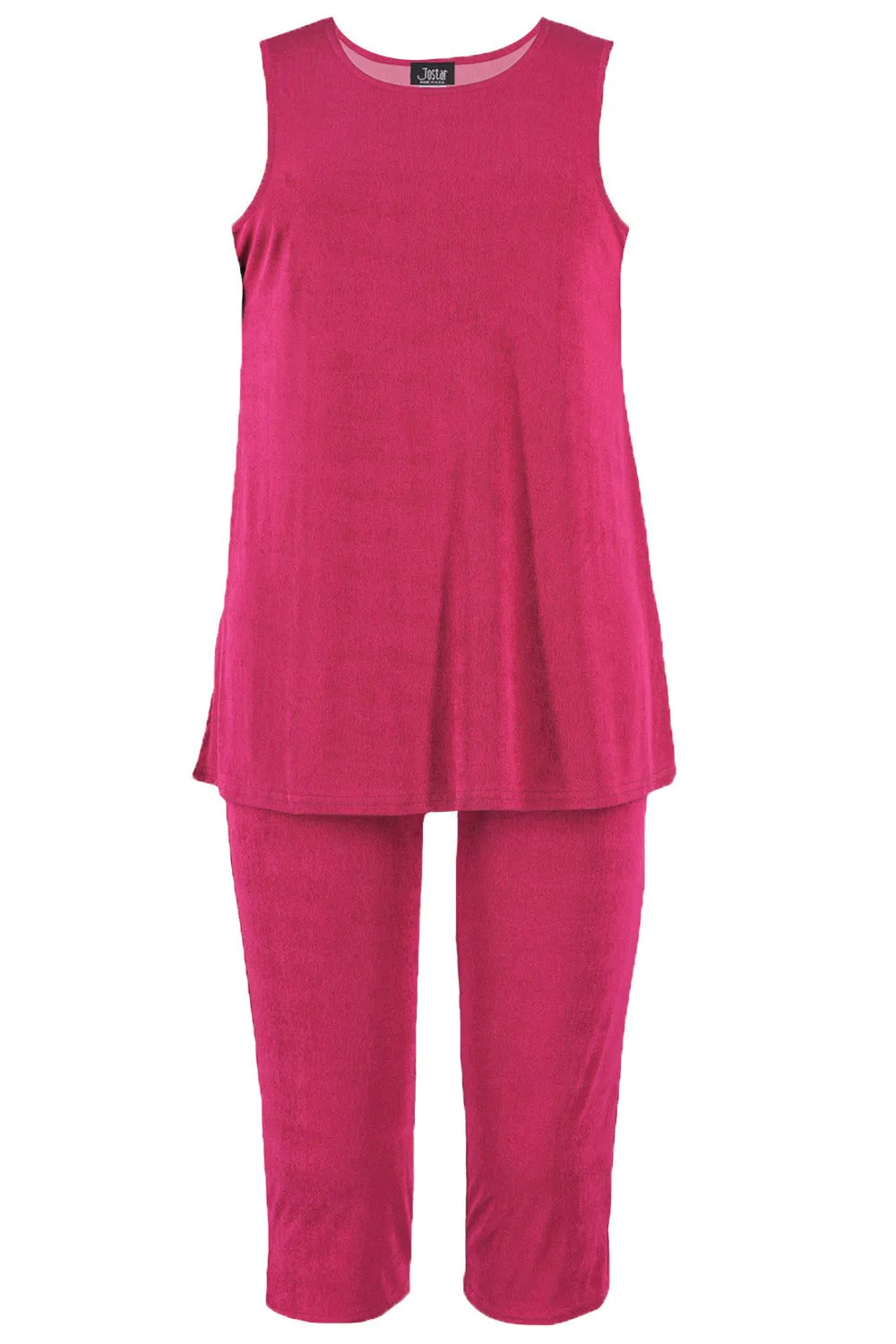 Stretchy Tank Capri Pant Set-9002BN-TRS1