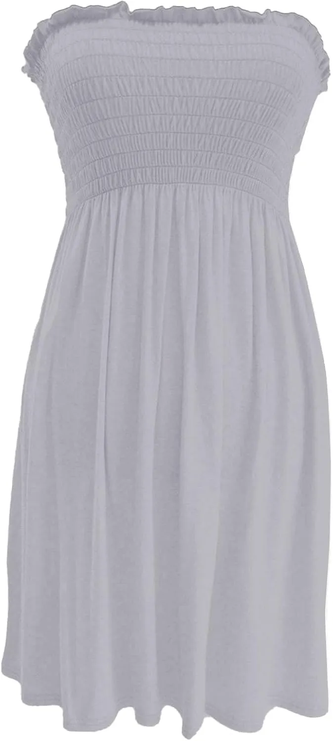 Summer Dresses for Women 2025 Plus Size Strapless Sundress Wedding Guest Dress & Vacation Cover Up Slimming Waist