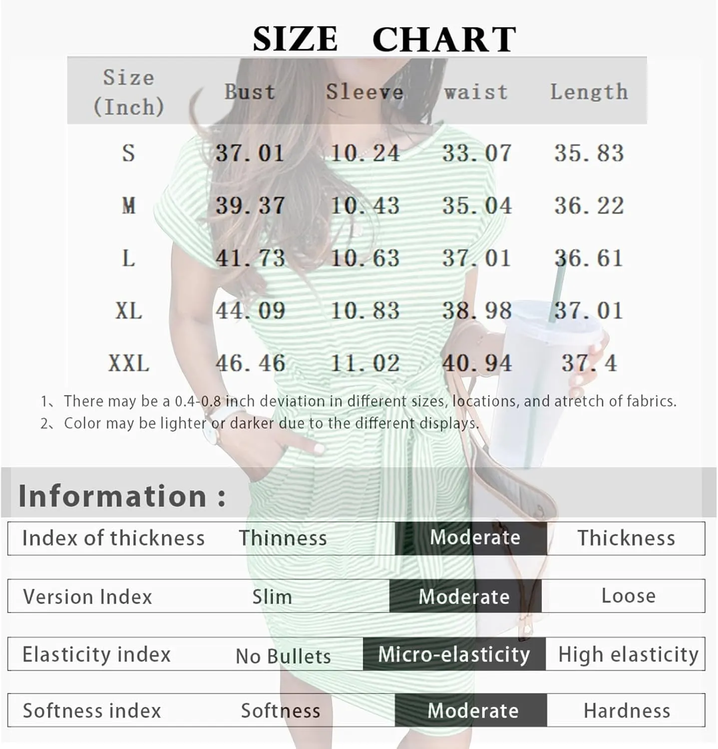 Summer Dresses for Women 2025 Striped Short Sleeve T Shirt Dress Casual Tie Waist Midi Dress with Pockets