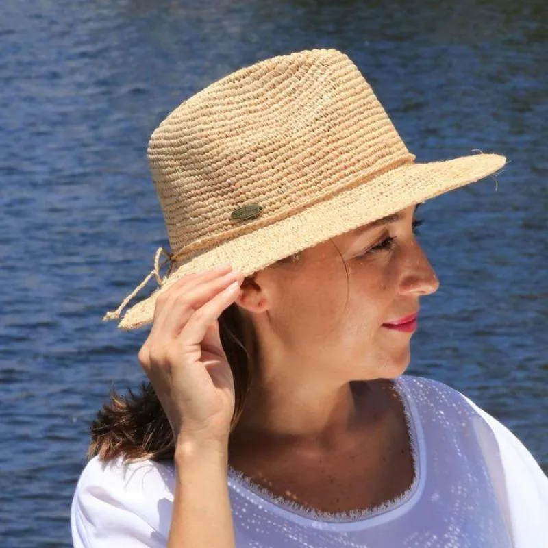 Sundaise Callie Woven Panama Raffia Hat