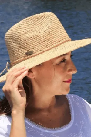 Sundaise Callie Woven Panama Raffia Hat