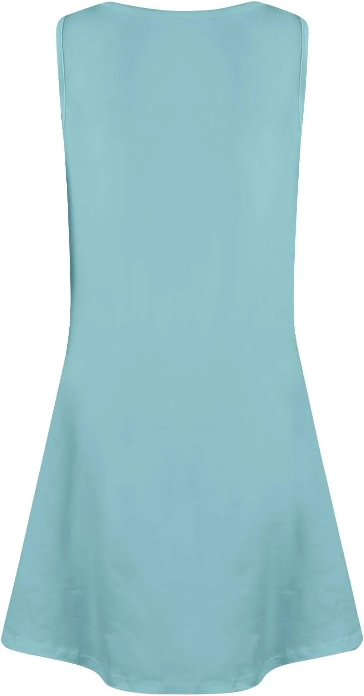 Sundresses for Women 2025 Button Up Summer Sleeveless V Neck Midi Dress A Line Beach Vacation Tank Dresses with Pocket
