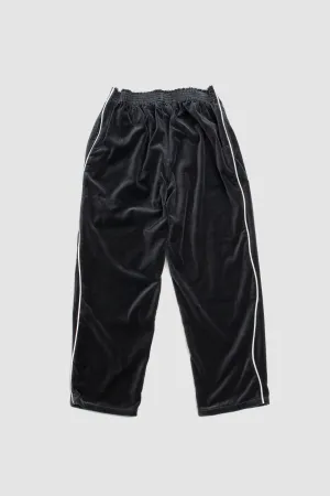 Sweat Pants With Piping Cotton Velvet Grey