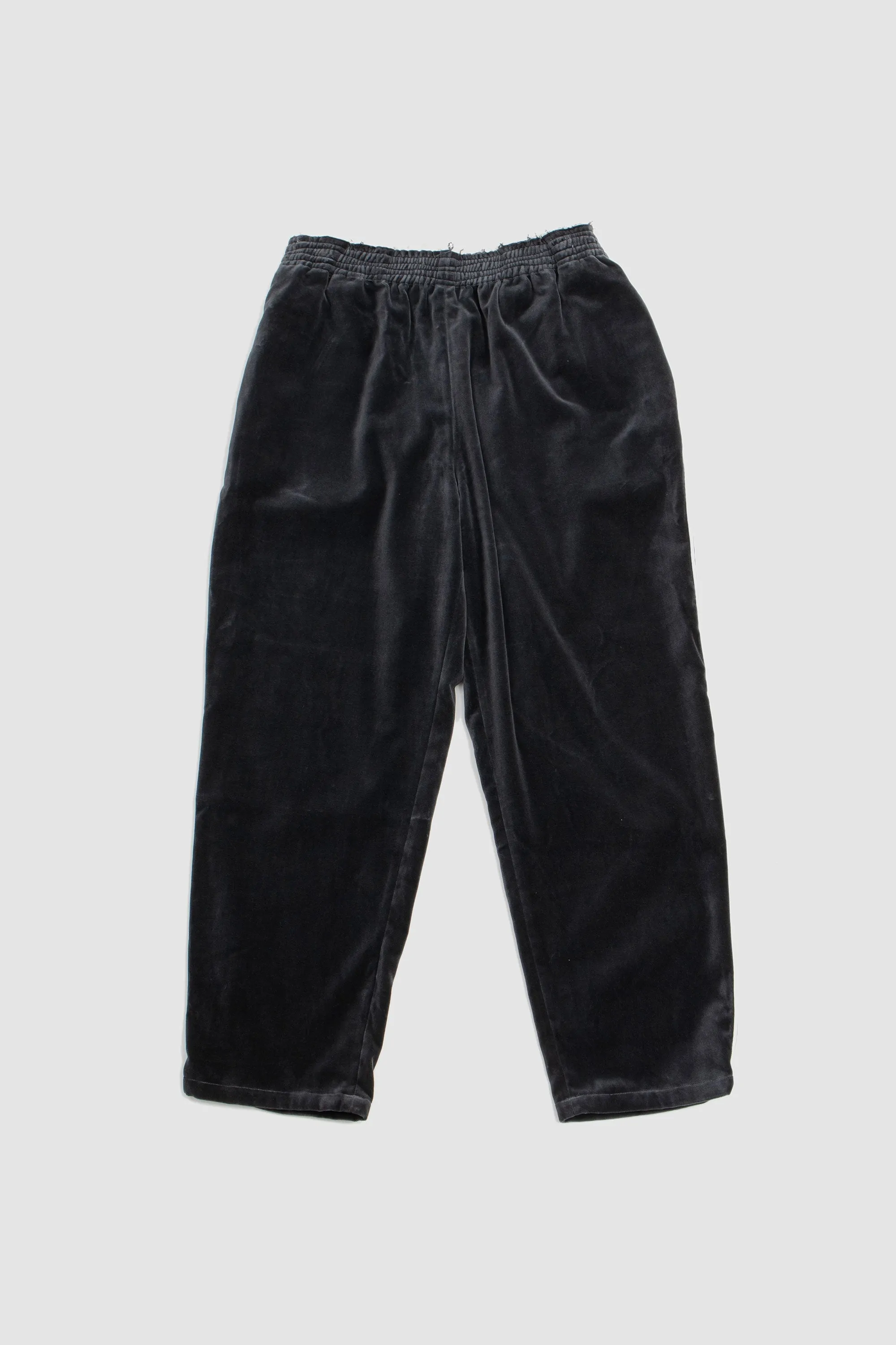 Sweat Pants With Piping Cotton Velvet Grey