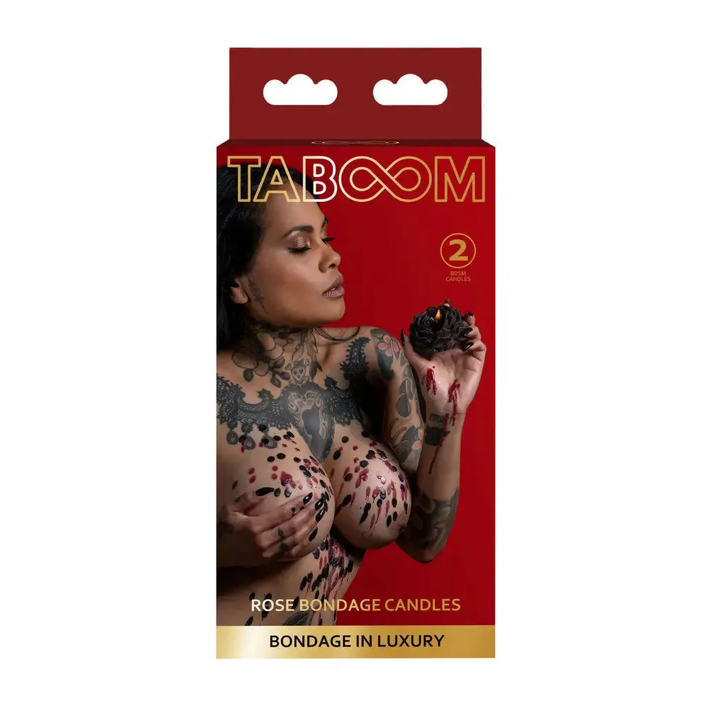 Taboom 2 Rose Black Bondage Candles