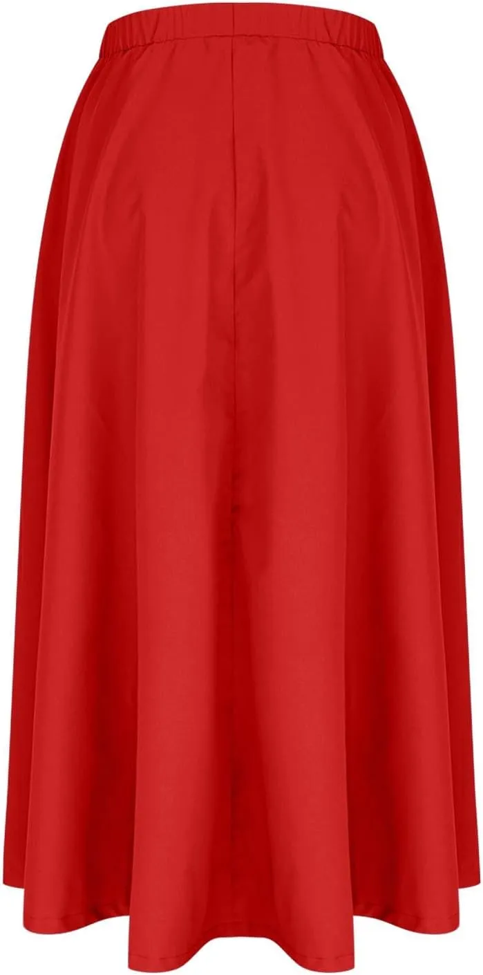 TANGNADE Womens Summer Skirts Casual Trendy High Waisted A Line Flowy Boho Midi Length Ladies Skirt Work Office Outfits