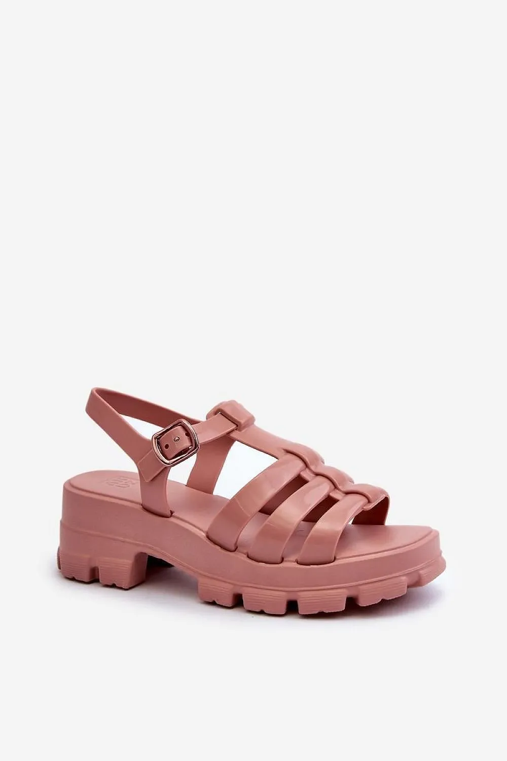 TEEK - Pink Raised Platform Gladiator Sandals