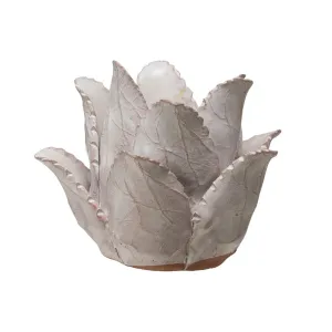 TERRA-COTTA FLOWER TEALIGHT HOLDER