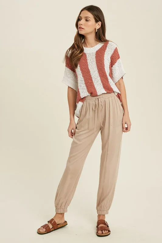 The Noah Casual Tie Waist Jogger Pants