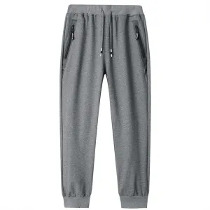 Thin Sweatpants for Men Tapered Joggers Pants with Zip Pockets Drawstring Slim Fit Workout Running Gym Sweat Pants