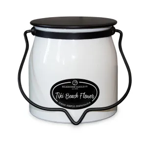 Tiki Beach Flower 16oz Butter Jar Candle by Milkhouse Candle Co.