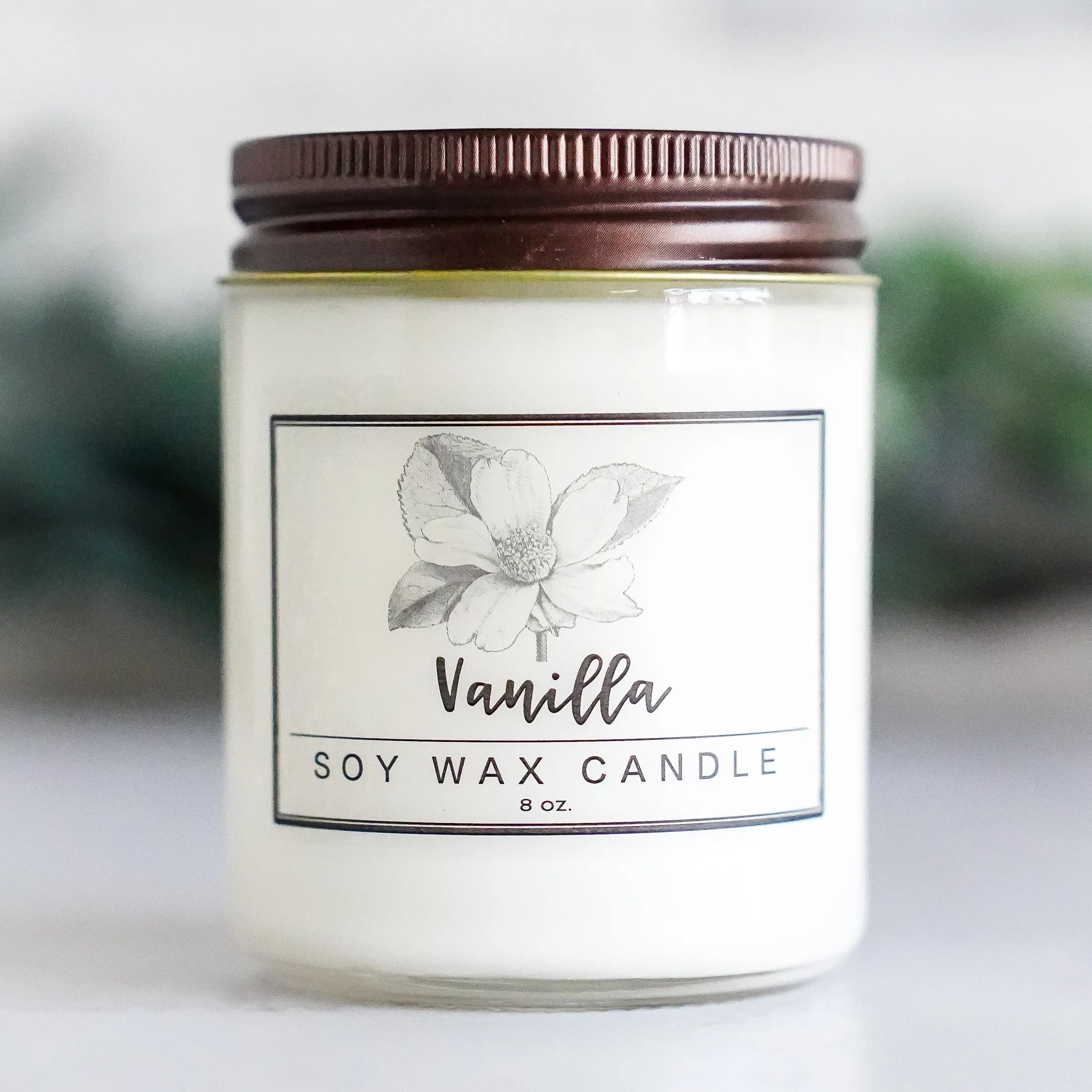 Tobacco and Bay Leaf Essential Oil - 8oz Soy Wax Candle