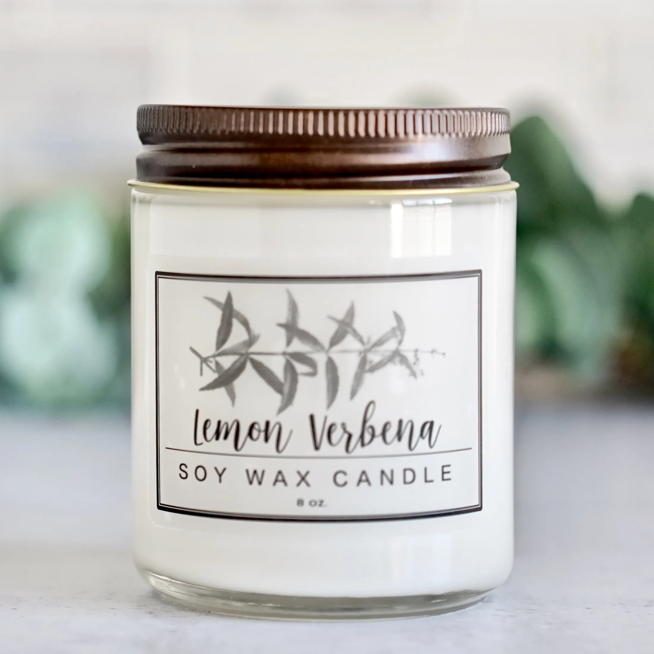 Tobacco and Bay Leaf Essential Oil - 8oz Soy Wax Candle