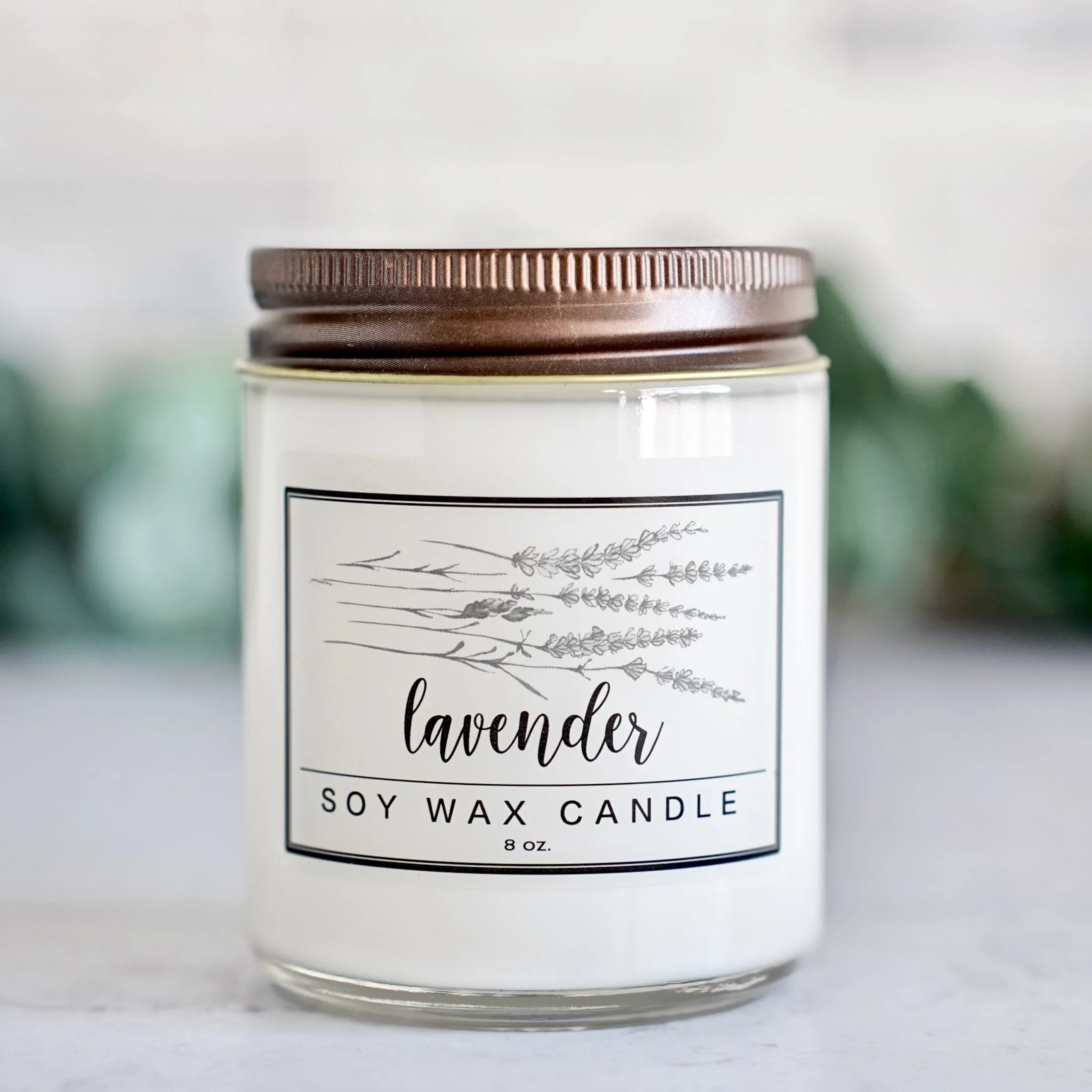Tobacco and Bay Leaf Essential Oil - 8oz Soy Wax Candle
