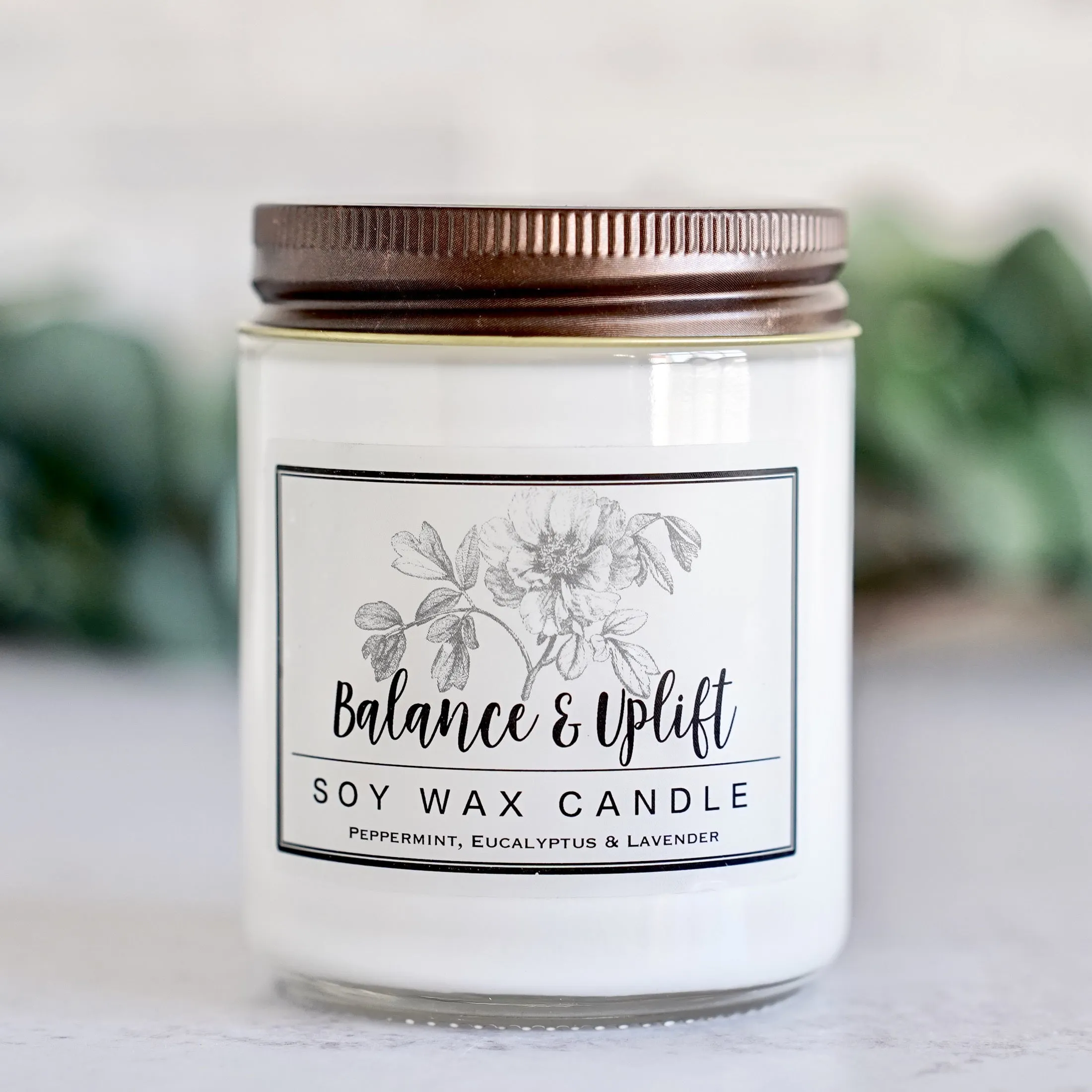 Tobacco and Bay Leaf Essential Oil - 8oz Soy Wax Candle