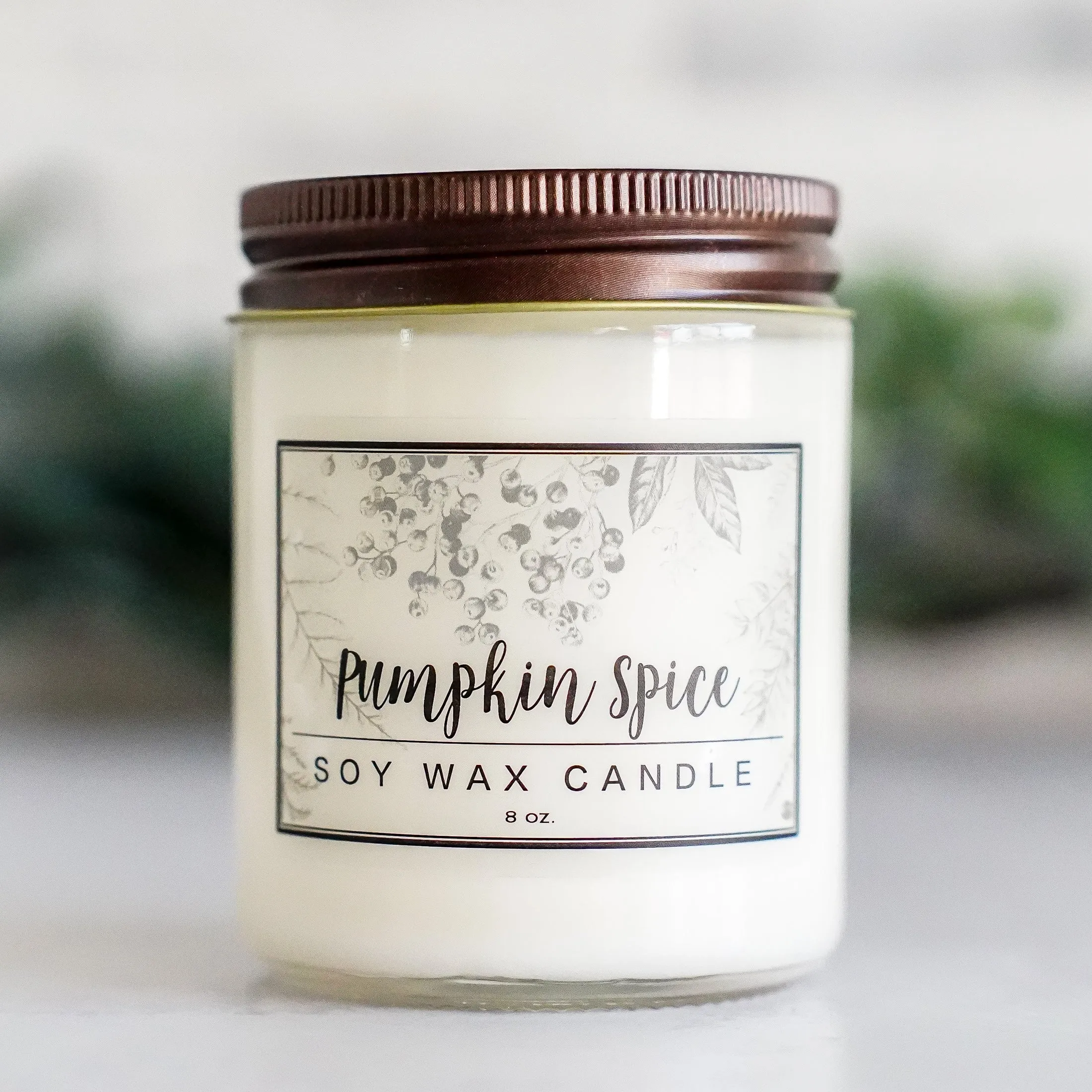 Tobacco and Bay Leaf Essential Oil - 8oz Soy Wax Candle